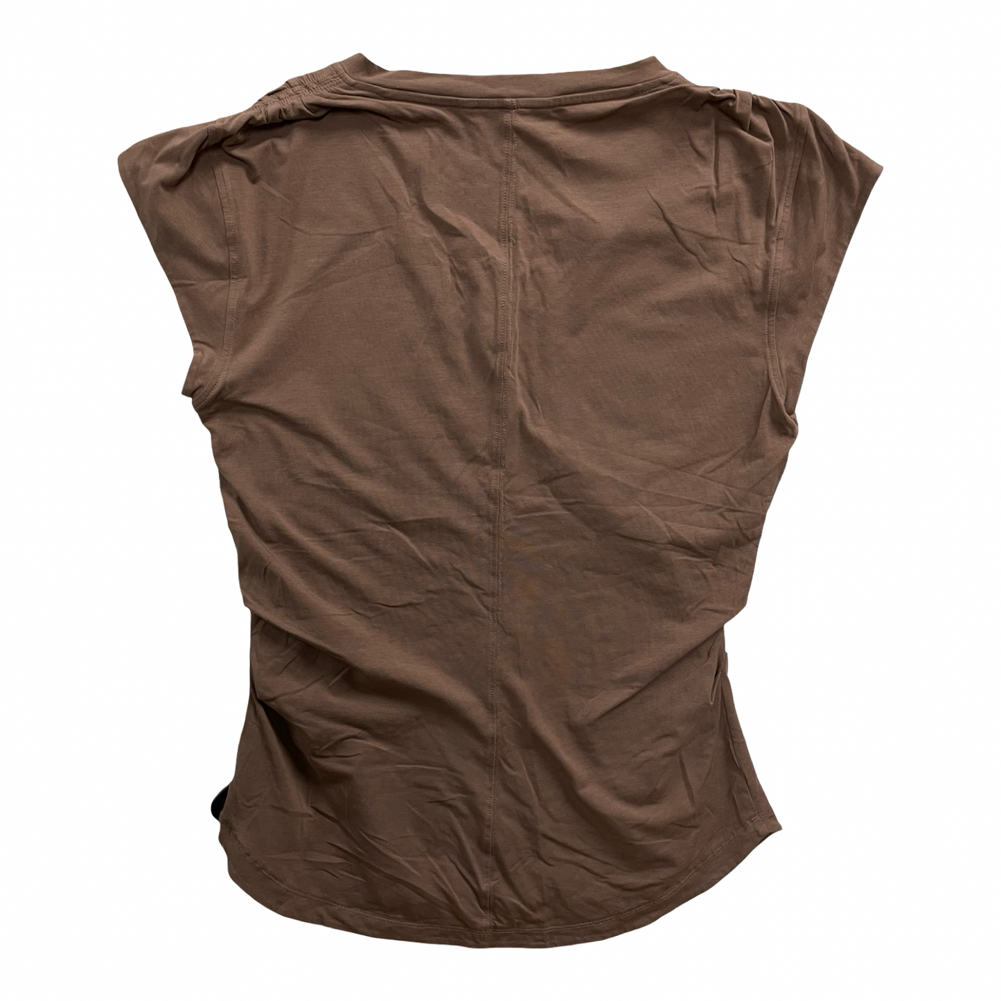 Athletic Top Ss By Athleta In Brown, Size:L