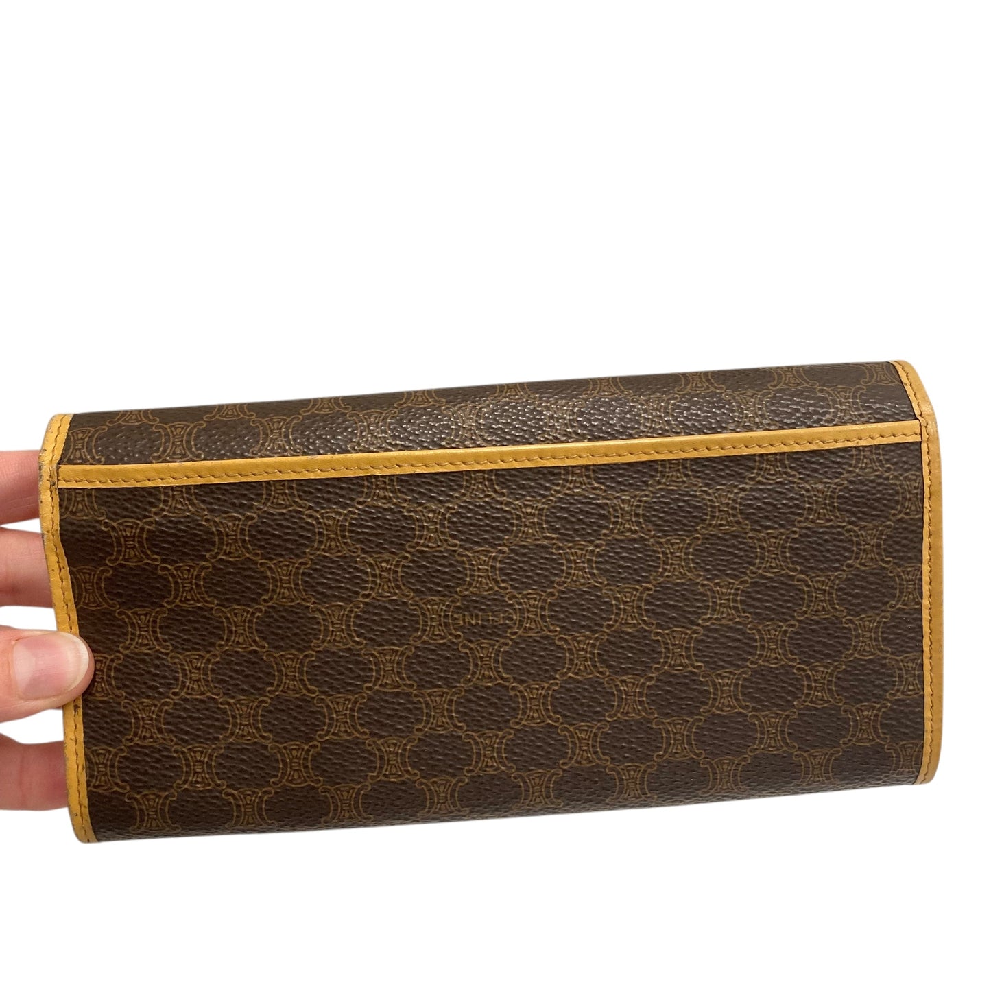 Wallet Luxury Designer By Celine In Brown & Tan, Size:Large