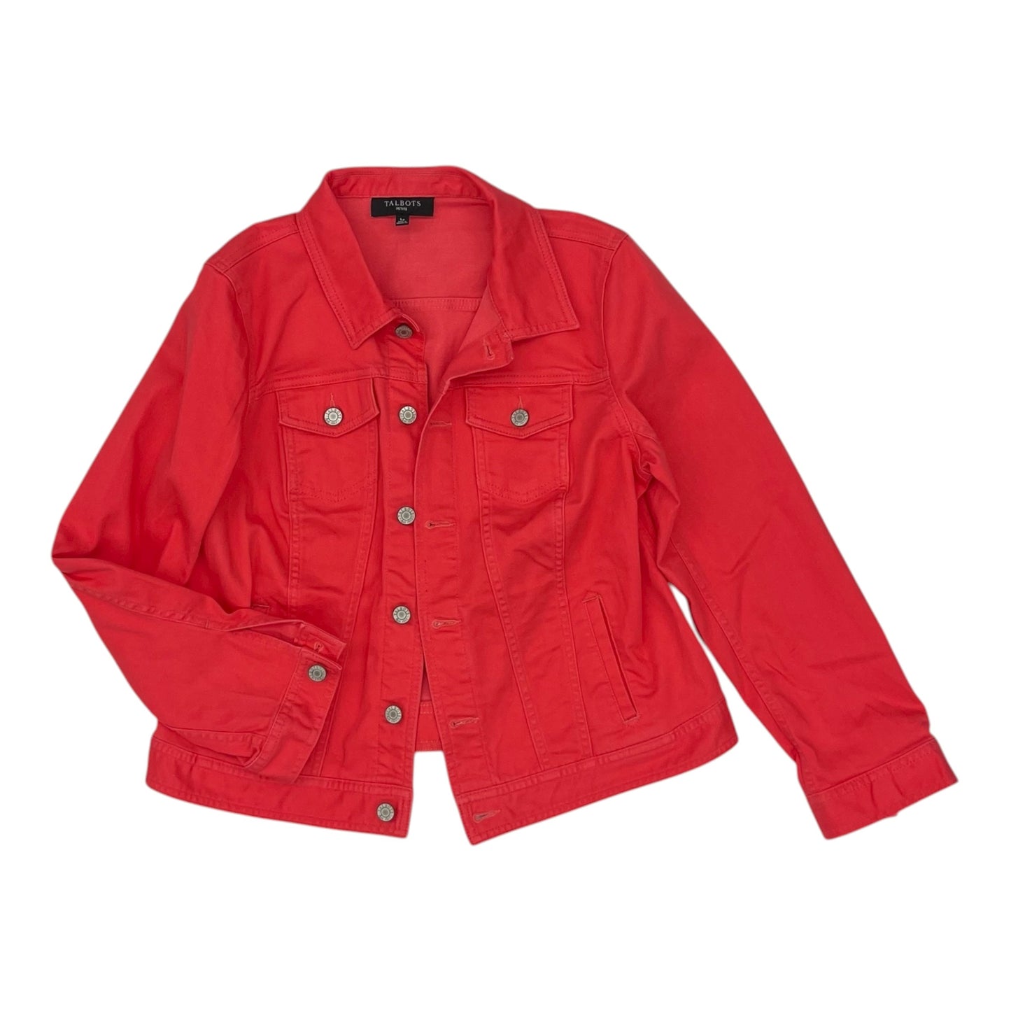 Jacket Denim By Talbots In Coral, Size:22Womens