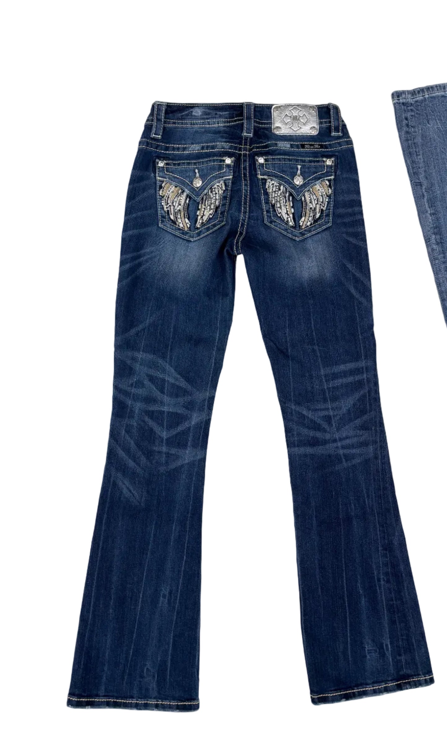 Jeans Boot Cut By Miss Me In Blue Denim, Size:4