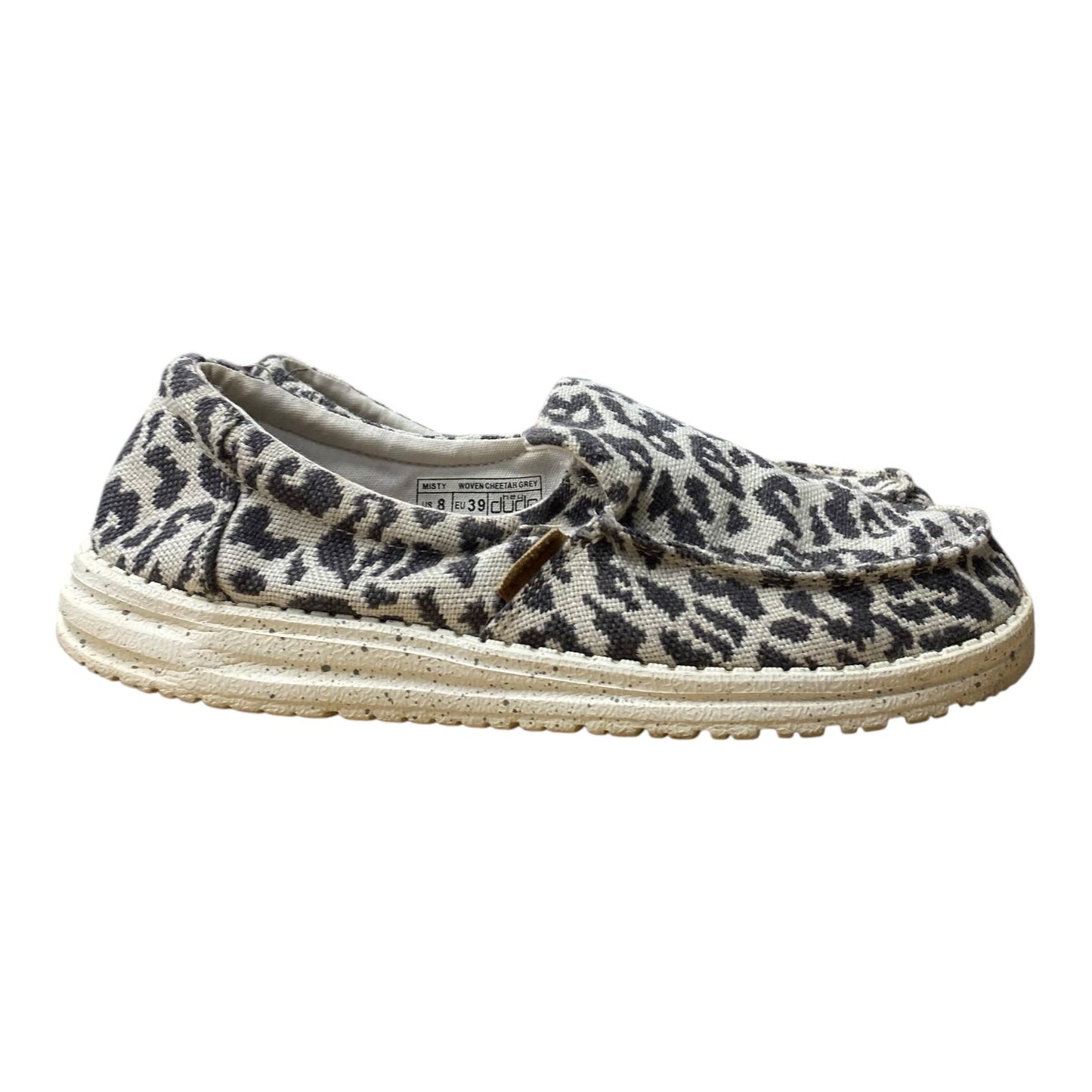 Shoes Flats By Hey Dude In Animal Print, Size:8