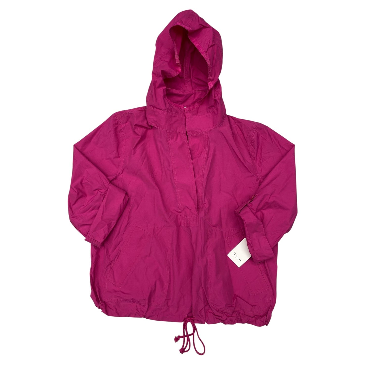 Jacket Windbreaker By Liz And Co In Pink, Size:Xl