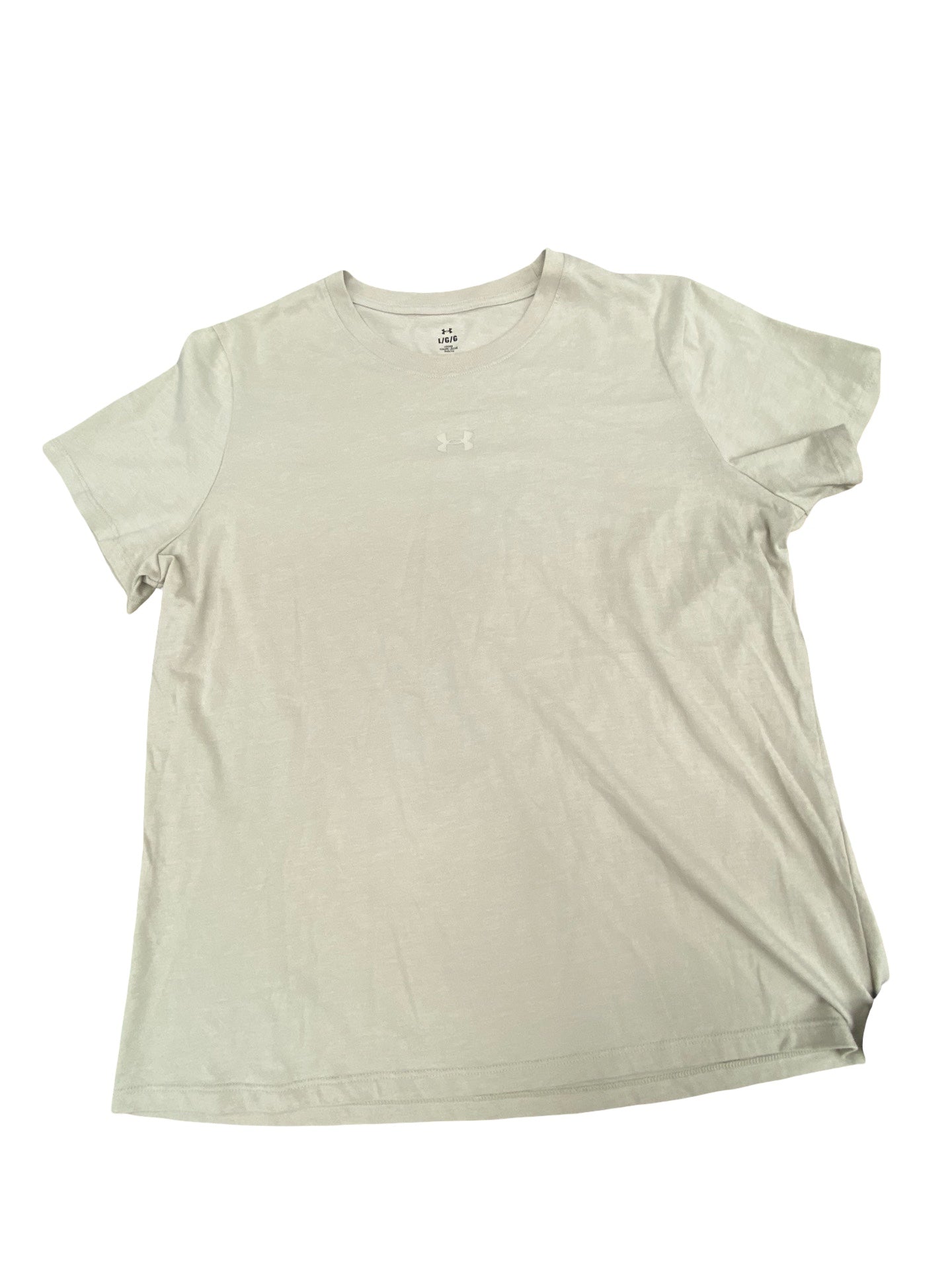Athletic Top Ss By Under Armour In Beige, Size:L
