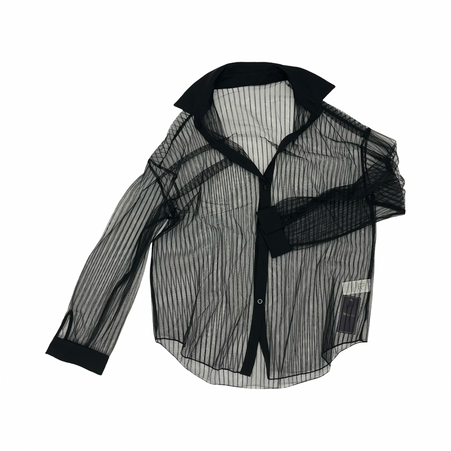 Blouse Ls By Clothes Mentor In Black, Size:M