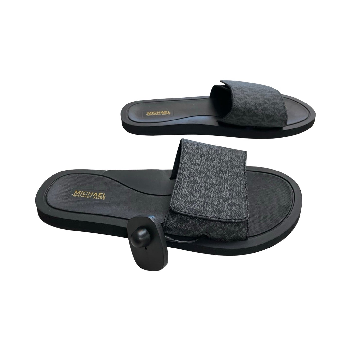 Sandals Flats By Michael By Michael Kors In Black, Size:10