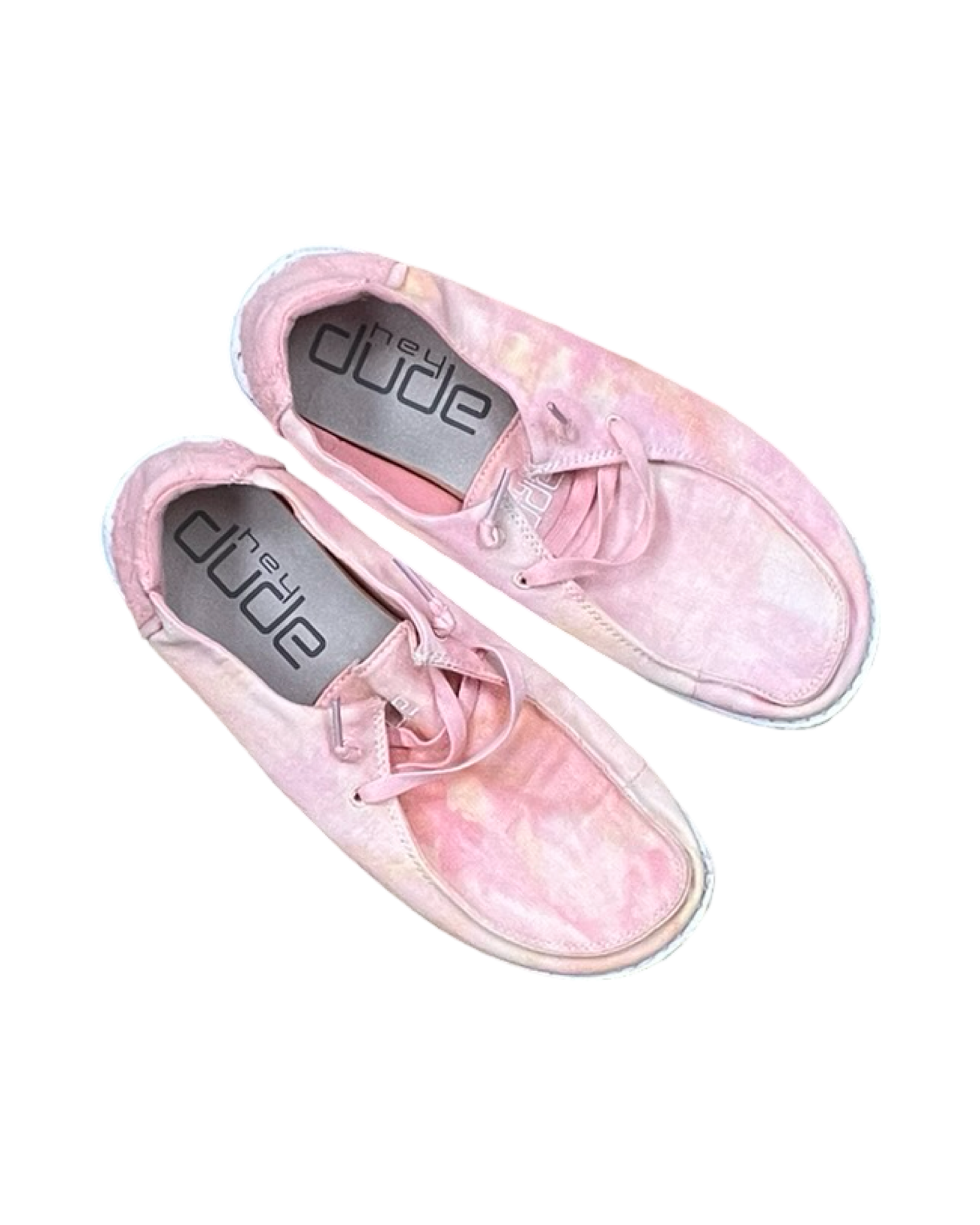 Shoes Flats By Hey Dude In Orange & Pink, Size:8