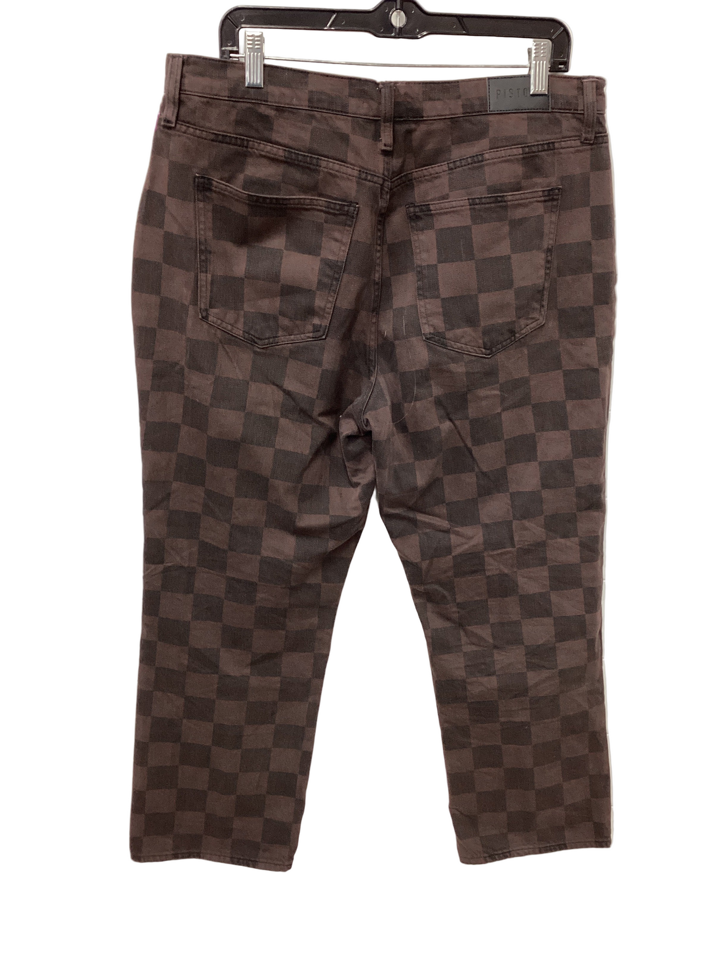 Jeans Straight By Pistola In Brown Denim, Size:12