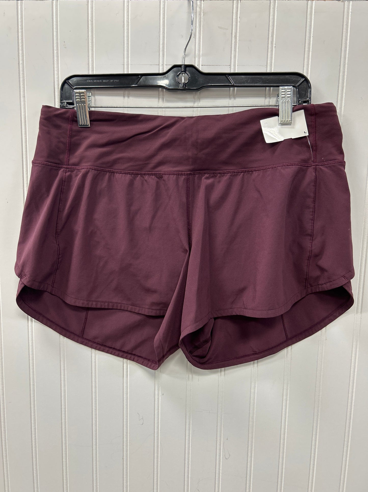 Athletic Shorts By Lululemon In Maroon, Size:10