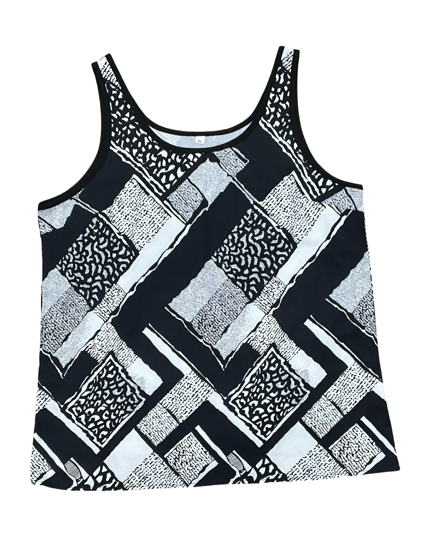 Top Sleeveless By Clothes Mentor In Black & White, Size:Xl