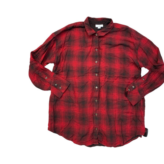 Top Ls By J. Jill In Black & Red, Size:M