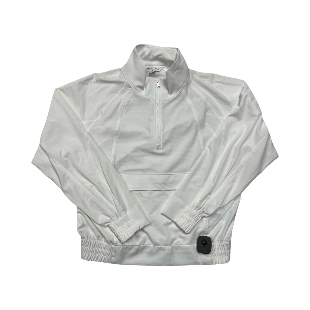 Athletic Jacket By Athleta In White, Size:S