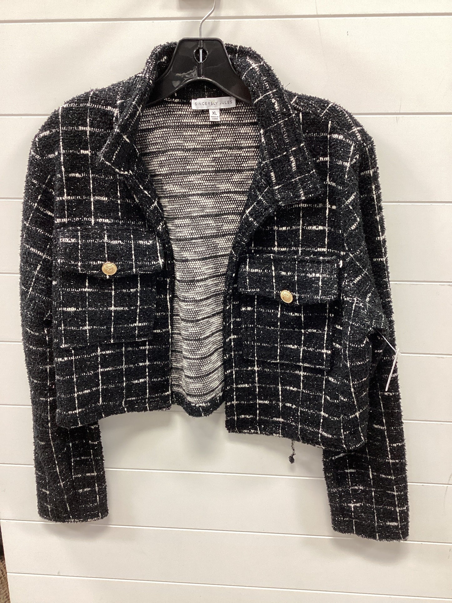 Top Ls By Sincerely Jules In Black, Size:Xl