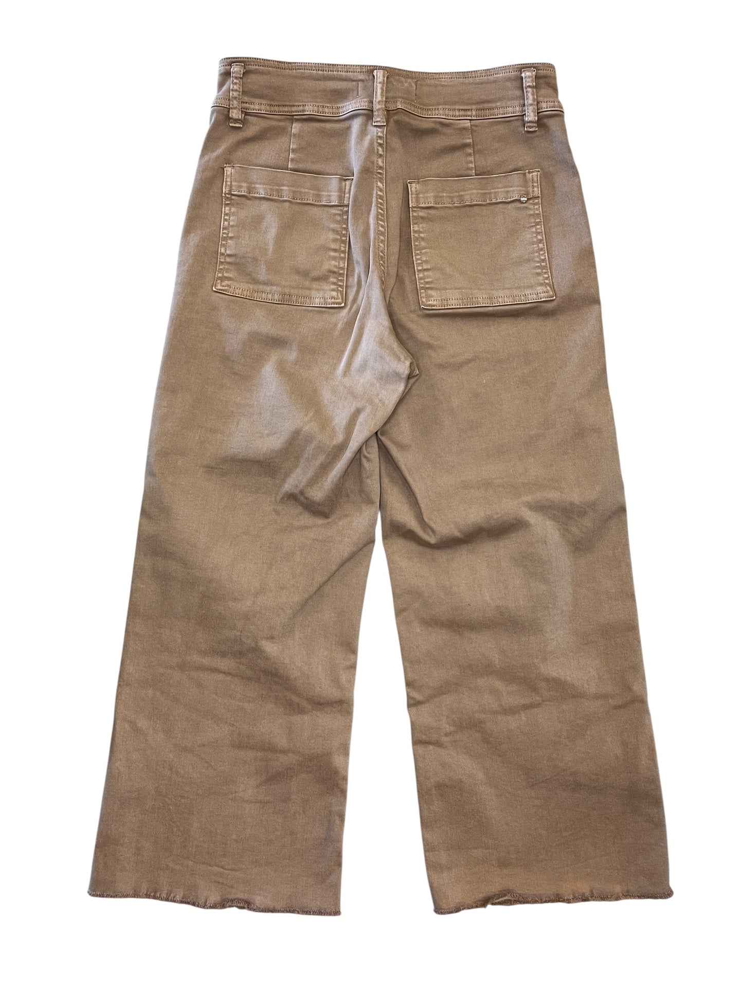 Jeans Wide Leg By Micas In Brown Denim, Size:0
