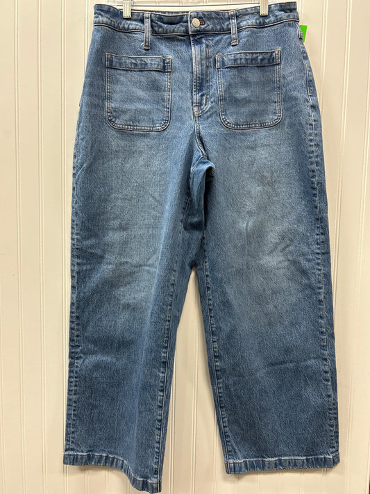 Jeans Wide Leg By Madewell In Blue Denim, Size:12