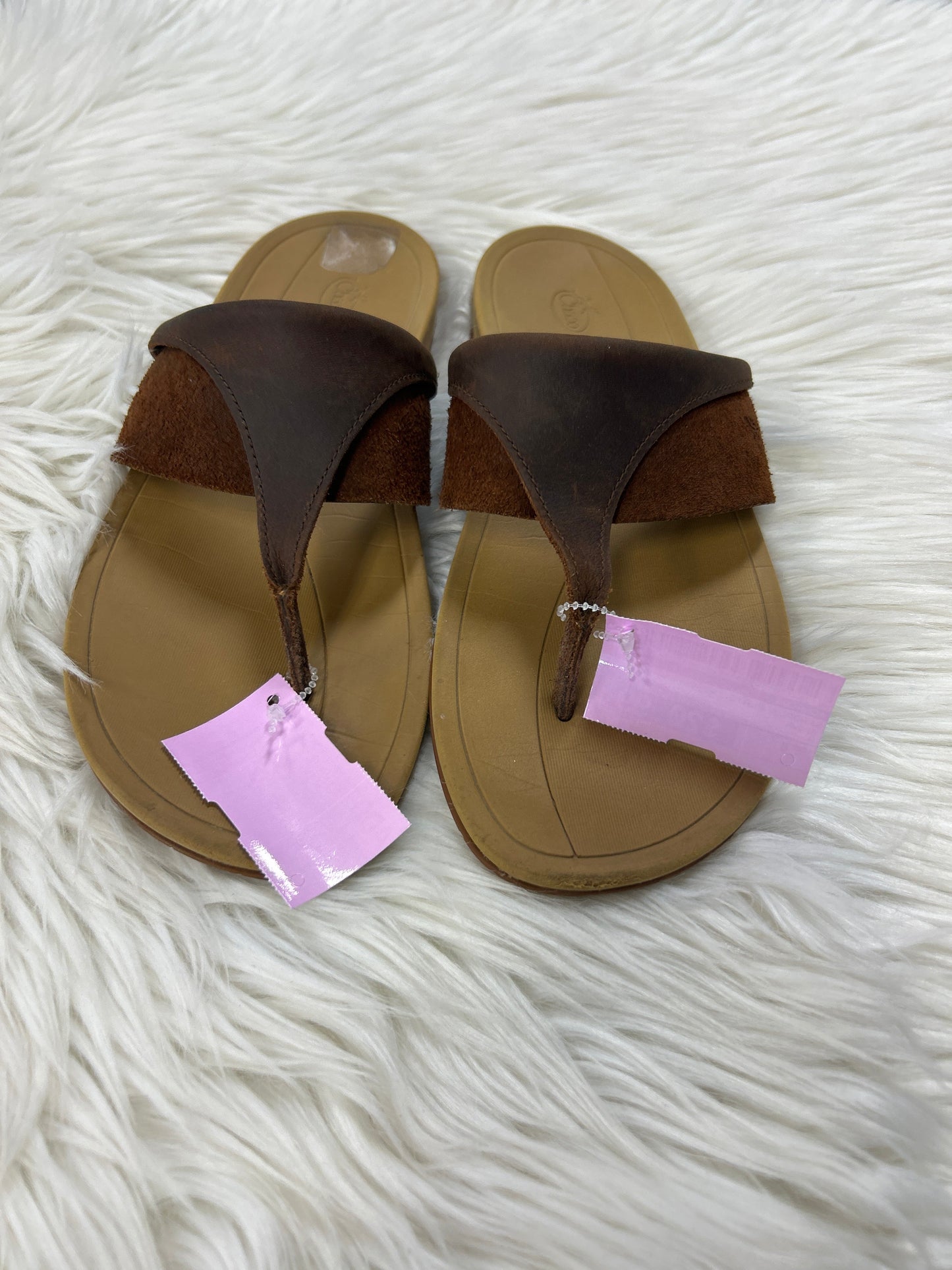 Sandals Flats By Chacos In Brown, Size:8