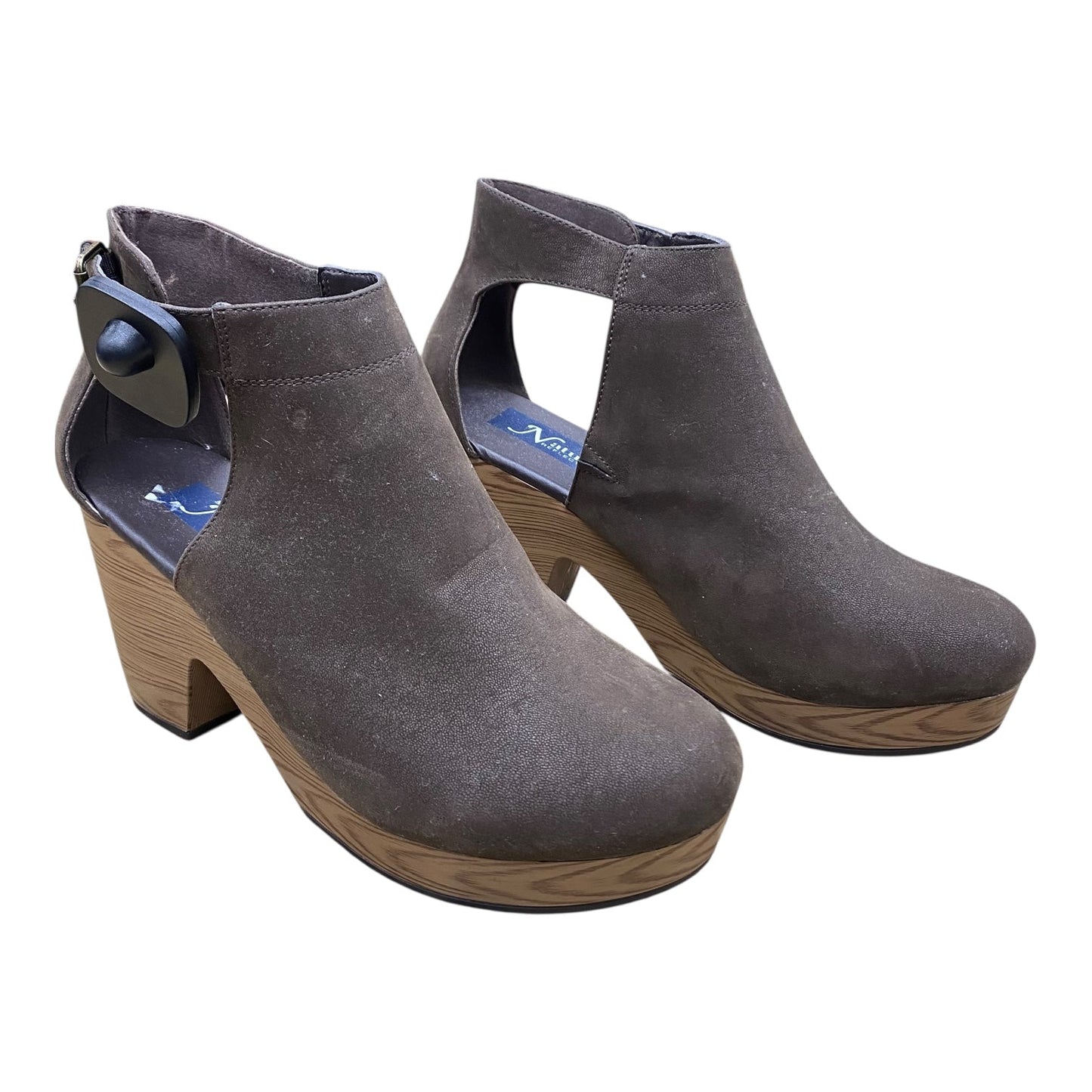 Shoes Heels Block By Natural Reflections In Brown, Size:10