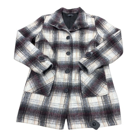 Coat Faux Fur & Sherpa By Charlie B In Plaid Pattern, Size:S
