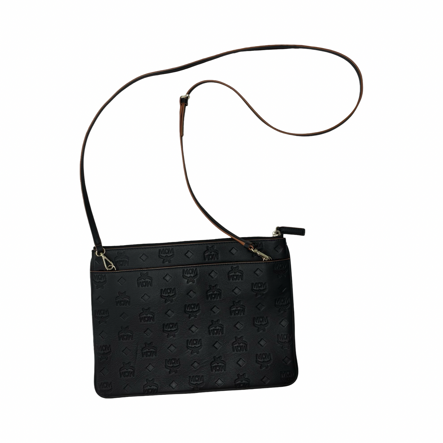 Crossbody Luxury Designer By Mcm In Black, Size:Medium