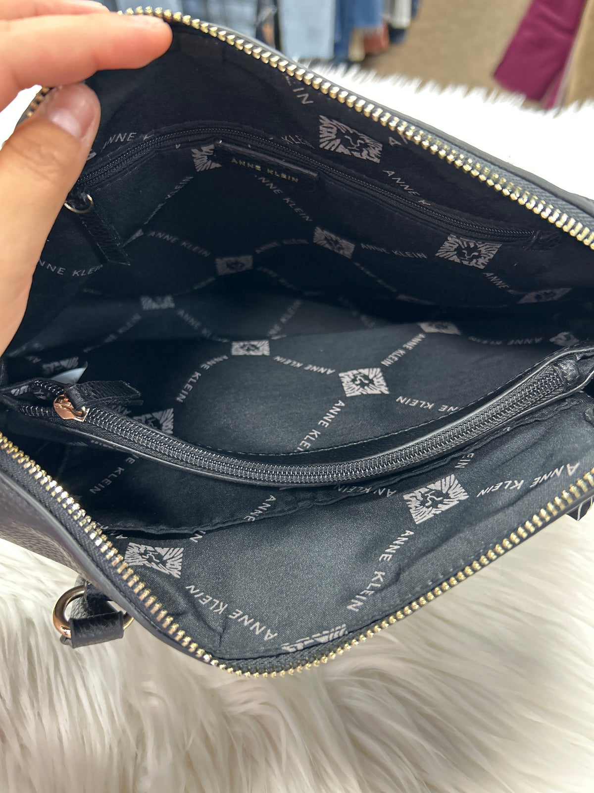 Handbag By Anne Klein In Black, Size:Large