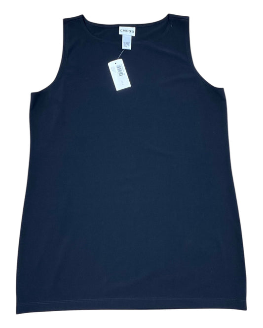 Top Sleeveless Basic By Chicos In Black, Size:L