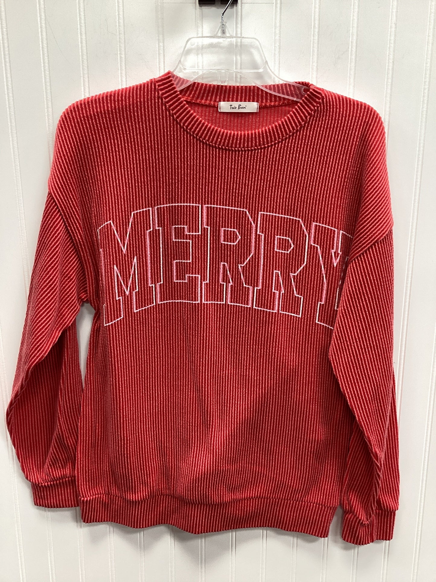 Top Ls By Tres Bien In Red, Size:M