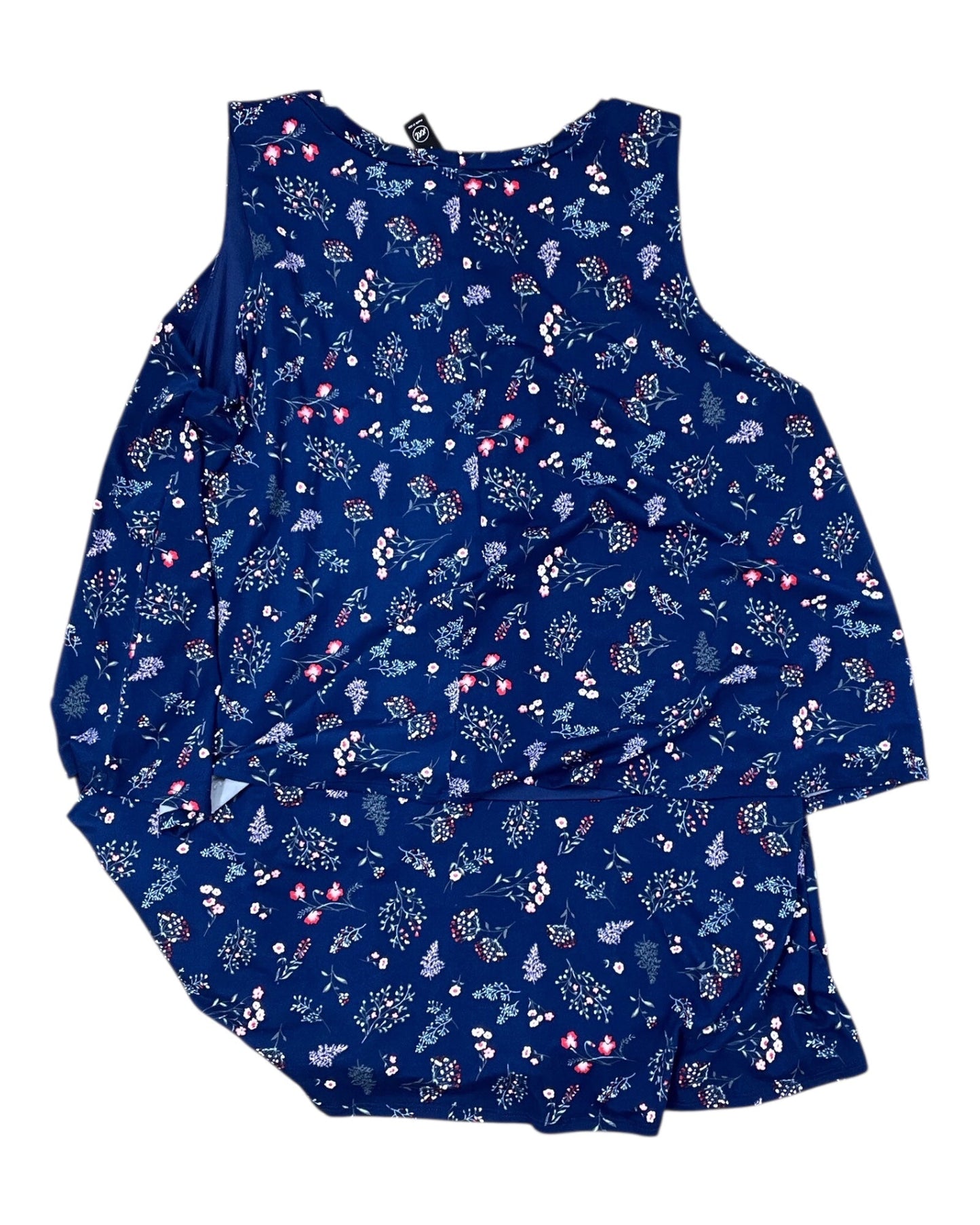 Top Sleeveless By Agnes & Dora In Blue, Size:1X