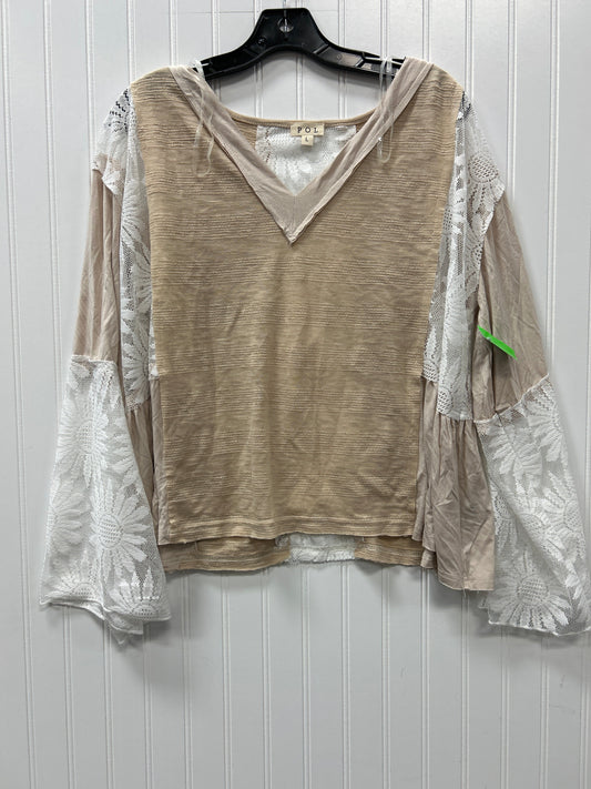 Top Ls By Pol In Tan, Size:L