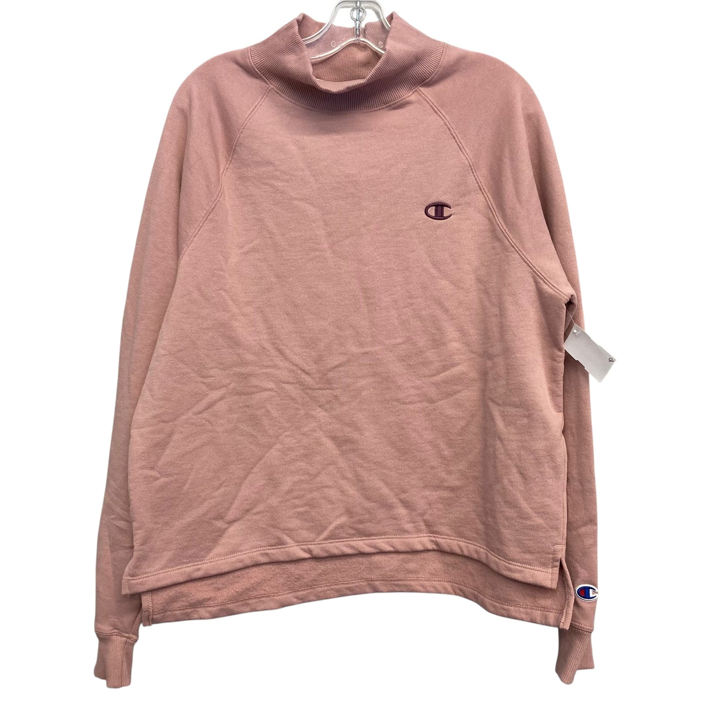 Athletic Sweatshirt Crewneck By Champion In Pink, Size:L