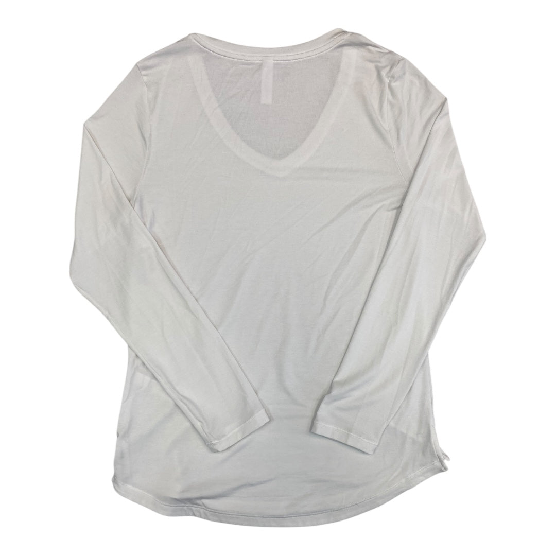 Athletic Top Ls Crewneck By Athleta In White, Size:S