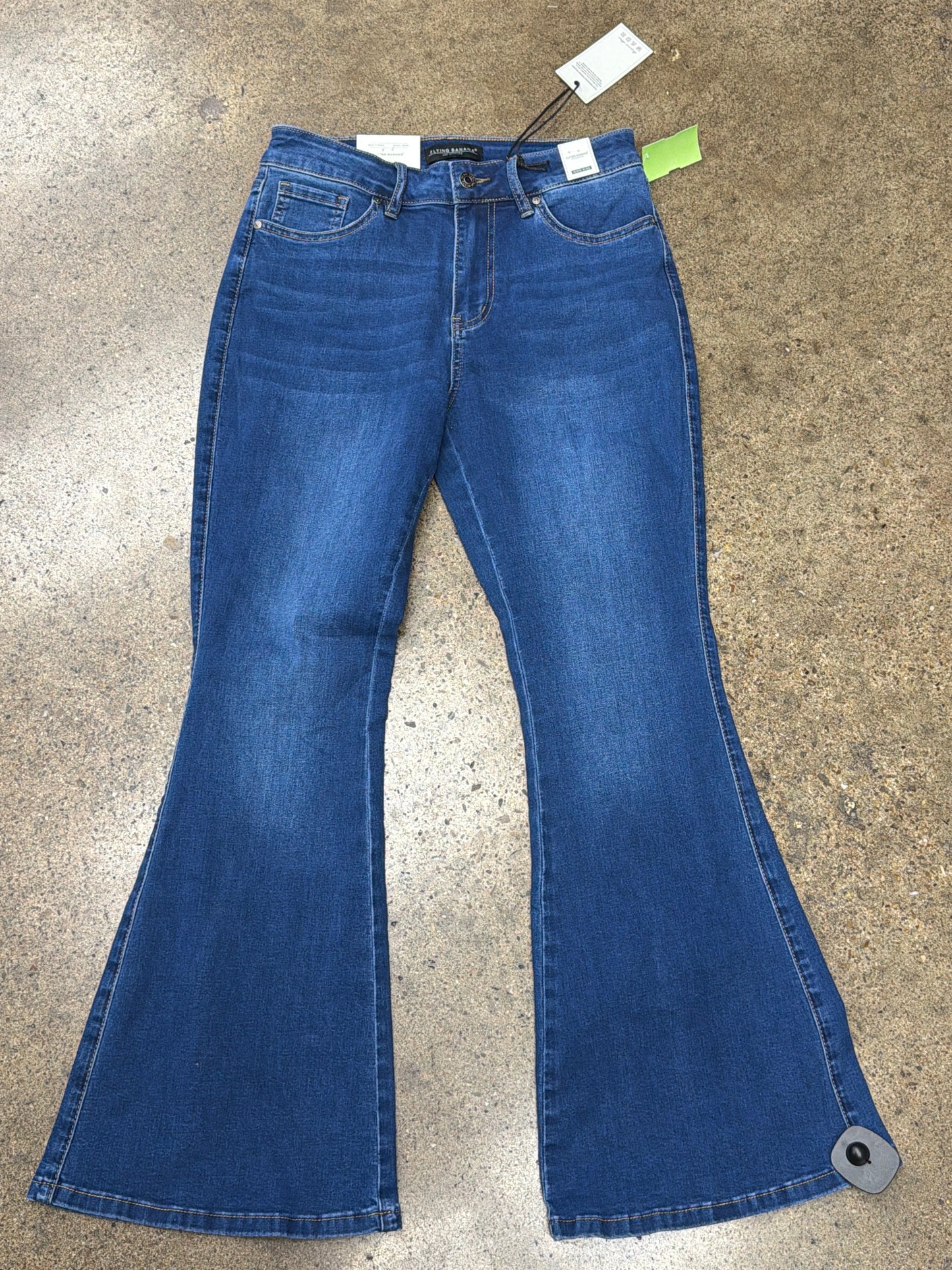 Jeans Flared By Clothes Mentor In Blue Denim, Size:6