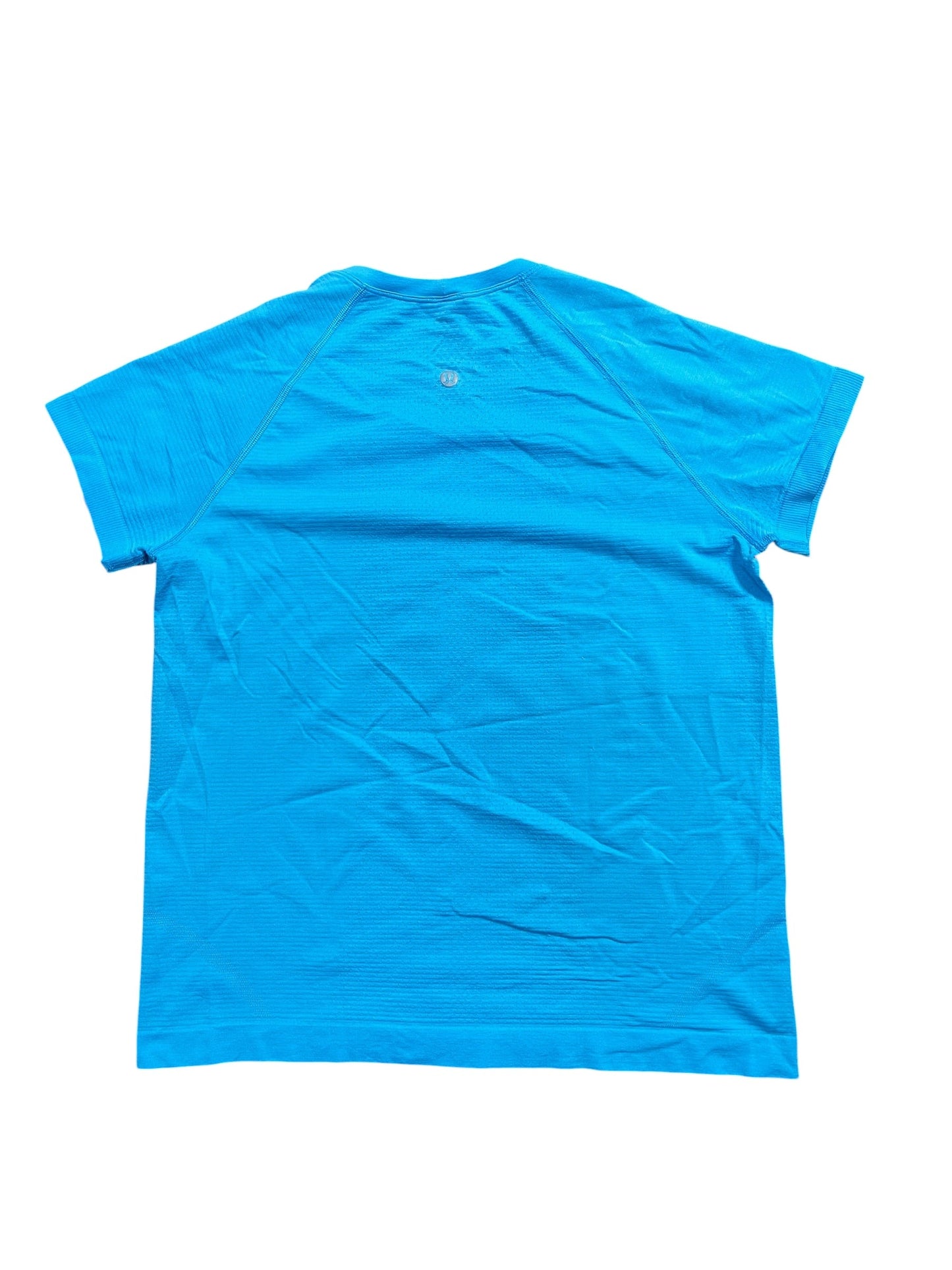 Athletic Top Ss By Lululemon In Blue, Size:M