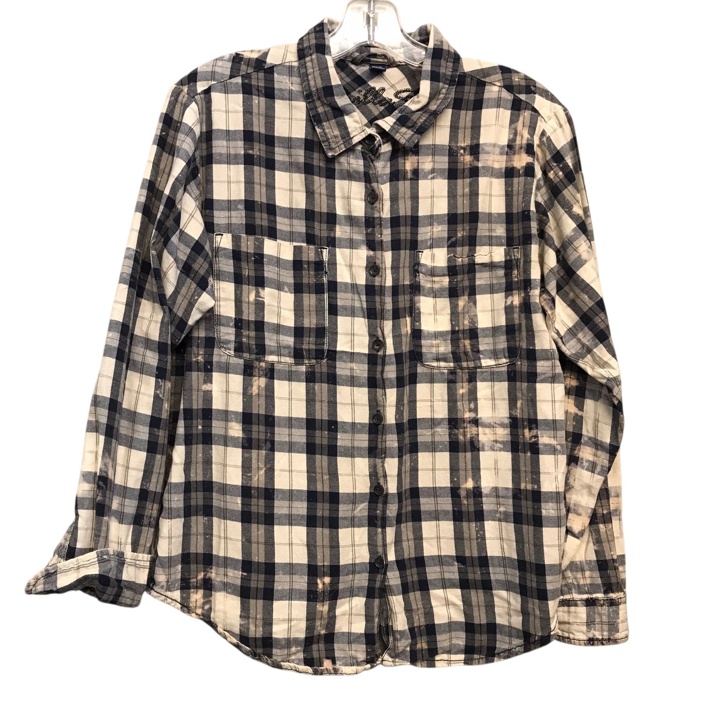 Top Ls By Vanilla In Plaid Pattern, Size:M