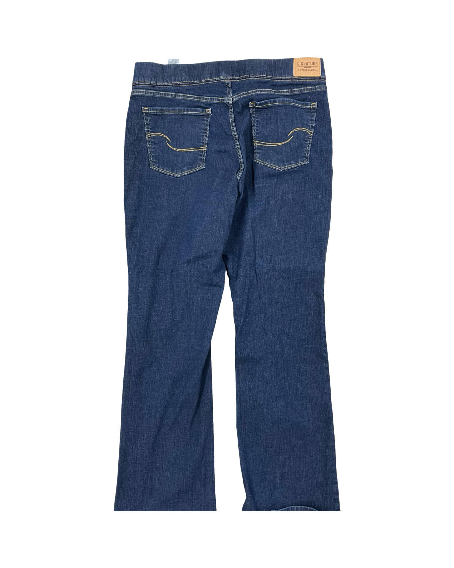 Jeans Boot Cut By Levis Signature In Blue Denim, Size:16