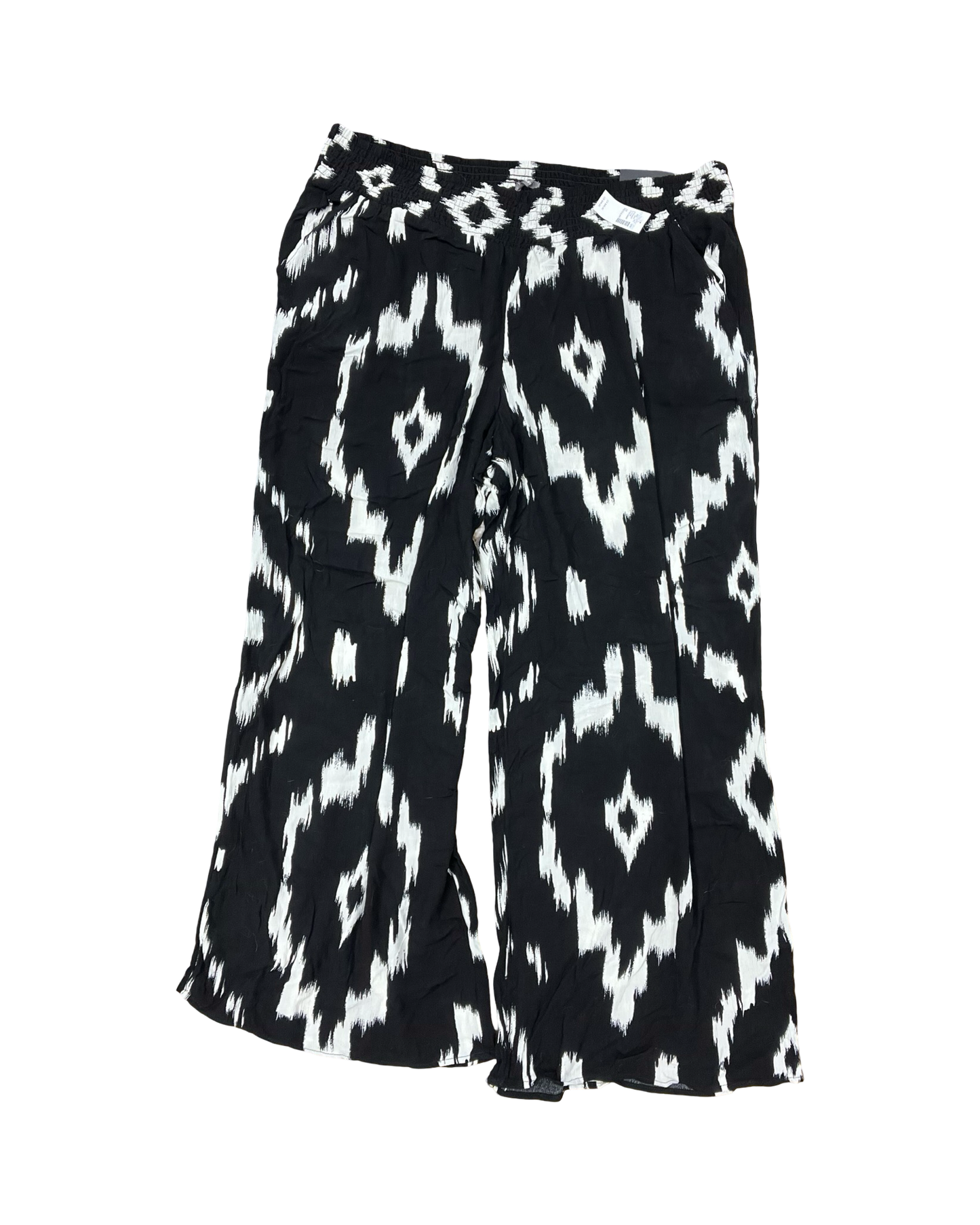 Pants Lounge By Maurices In Black & Cream, Size:2X