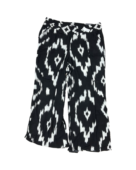 Pants Lounge By Maurices In Black & Cream, Size:2X