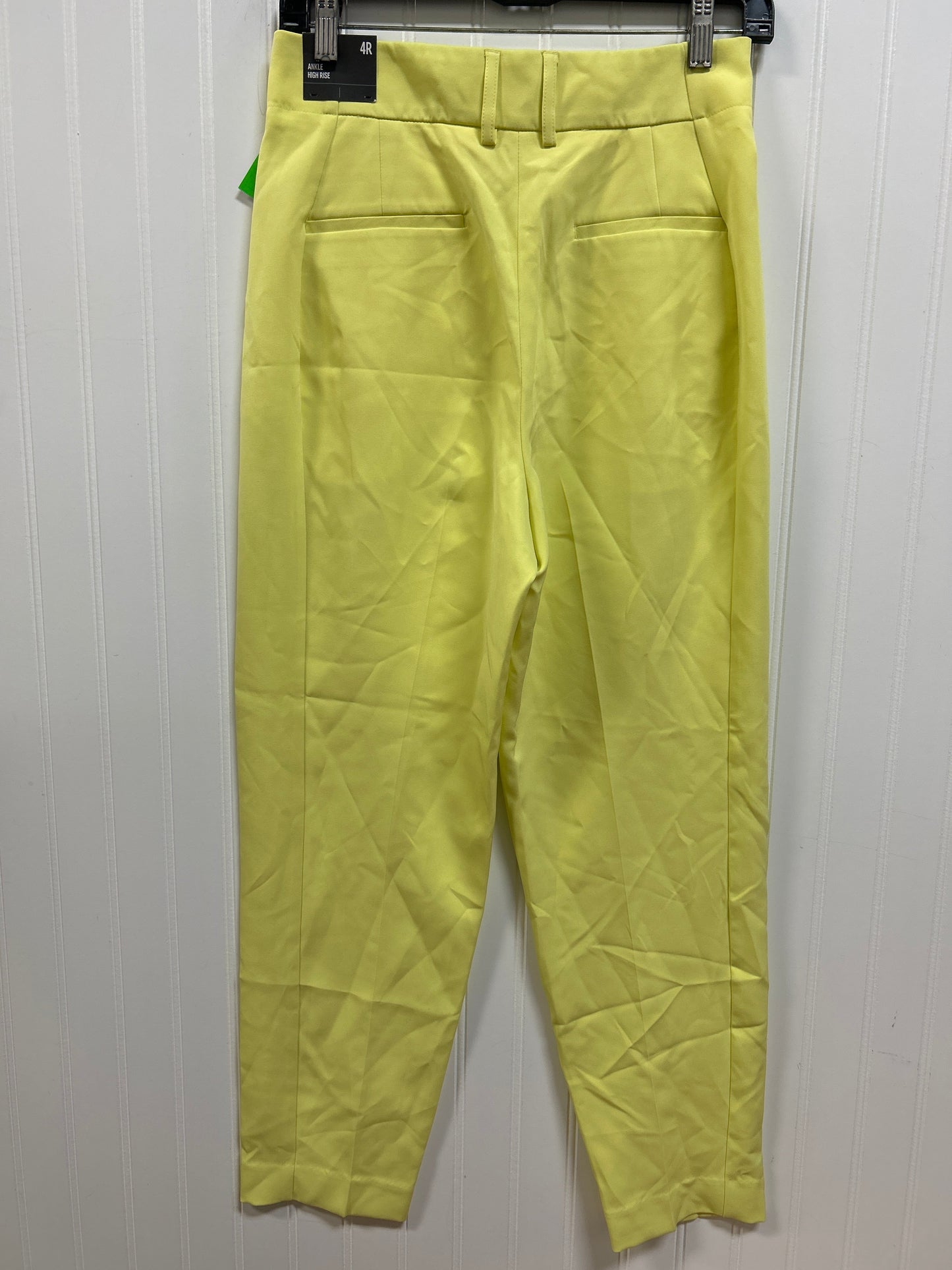 Pants Dress By Express In Yellow, Size:4 NWT