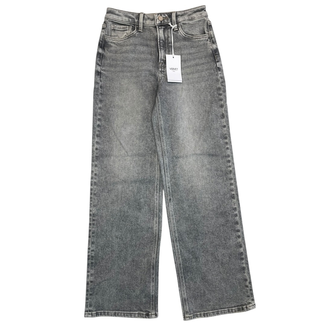 Jeans Wide Leg By Vervet In Grey Denim, Size:2