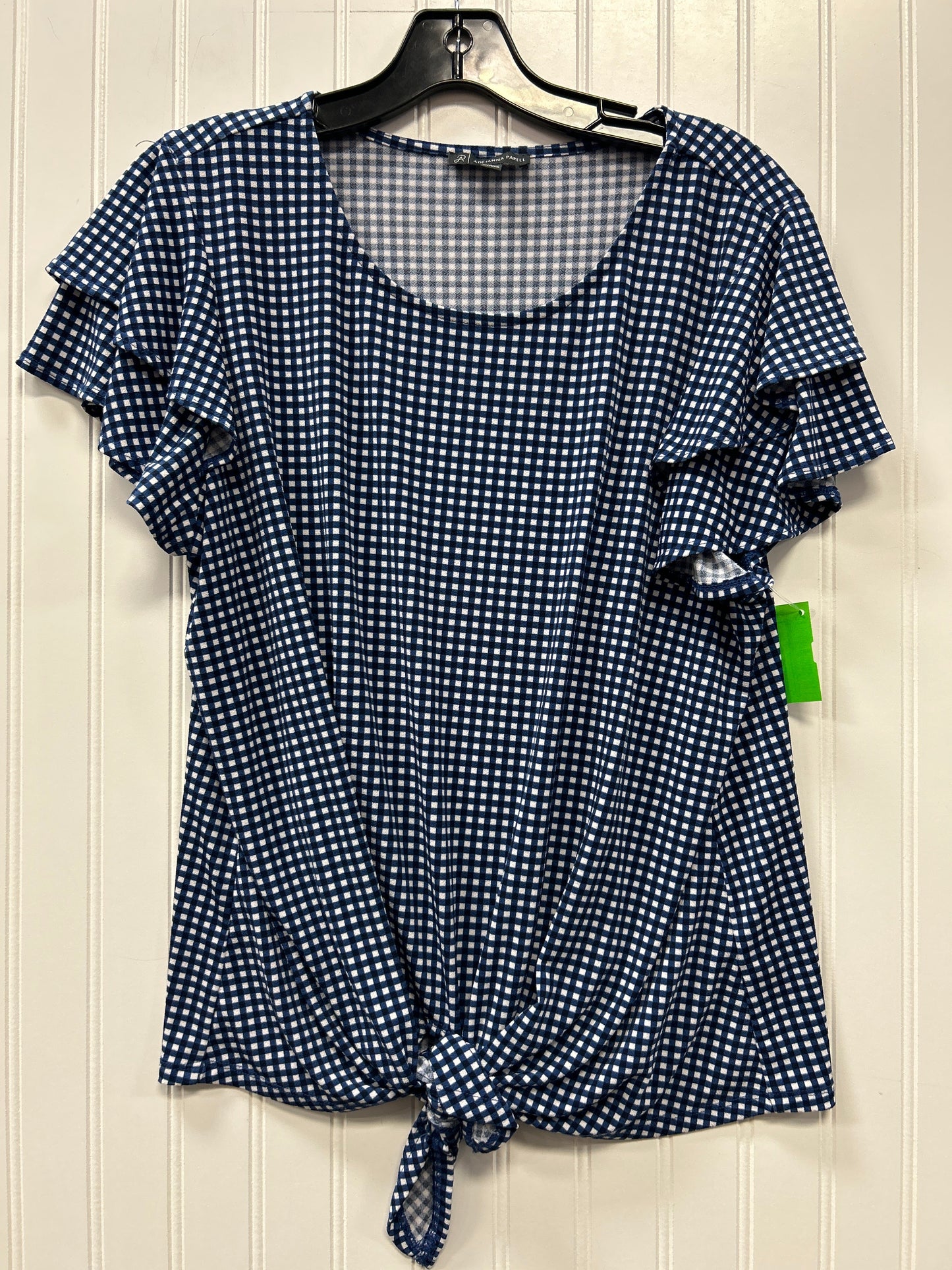 Top Ss By Adrianna Papell In Blue & White, Size:L