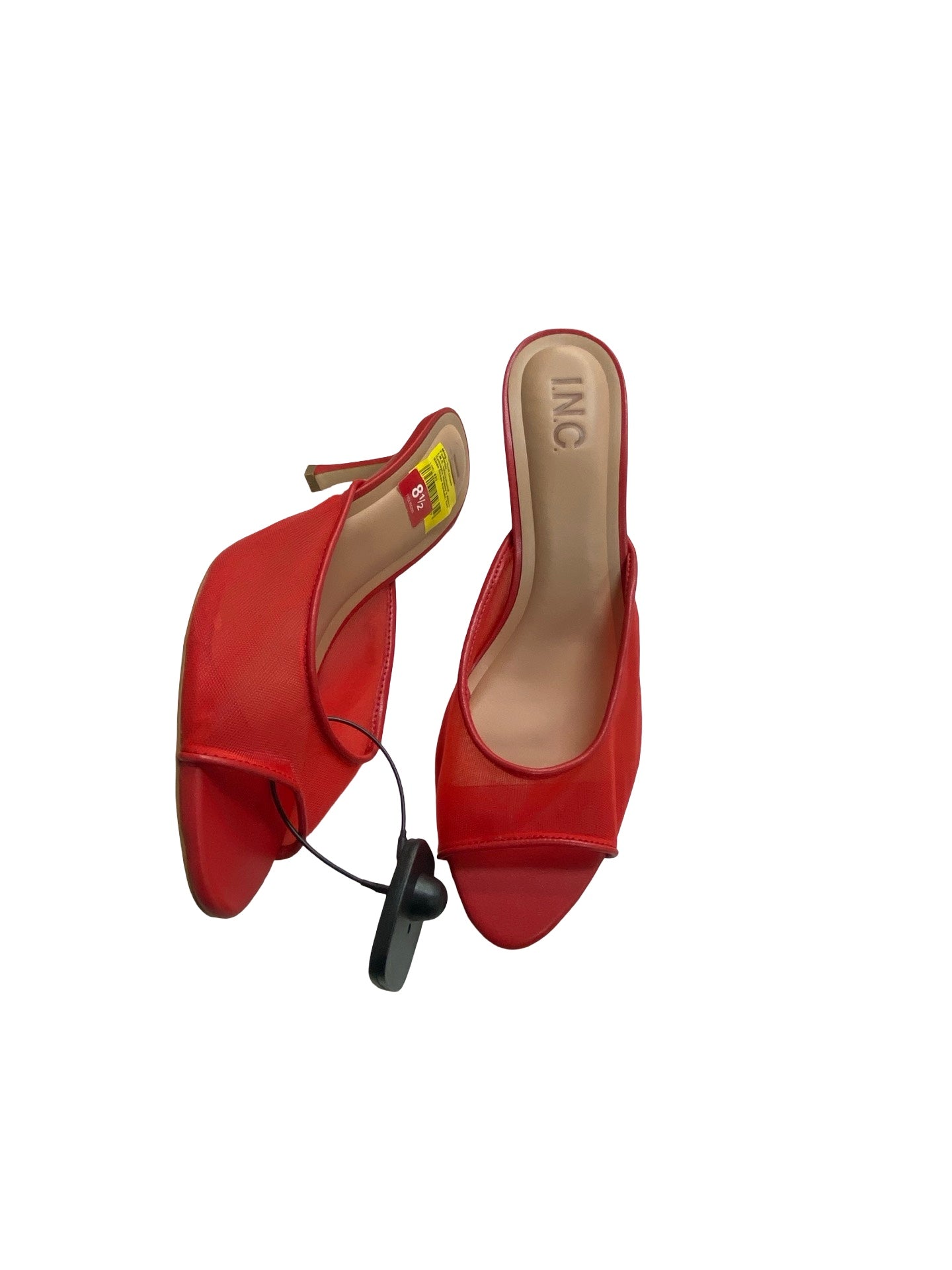 Sandals Heels Kitten By Inc In Red, Size:8.5