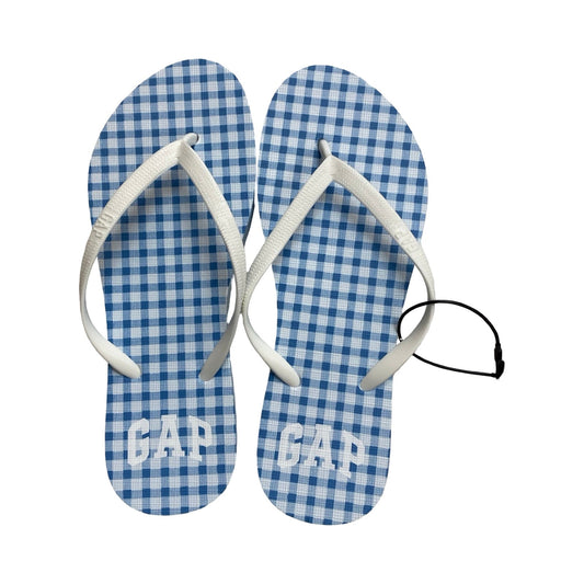 Sandals Flip Flops By Gap In Blue & White, Size:7