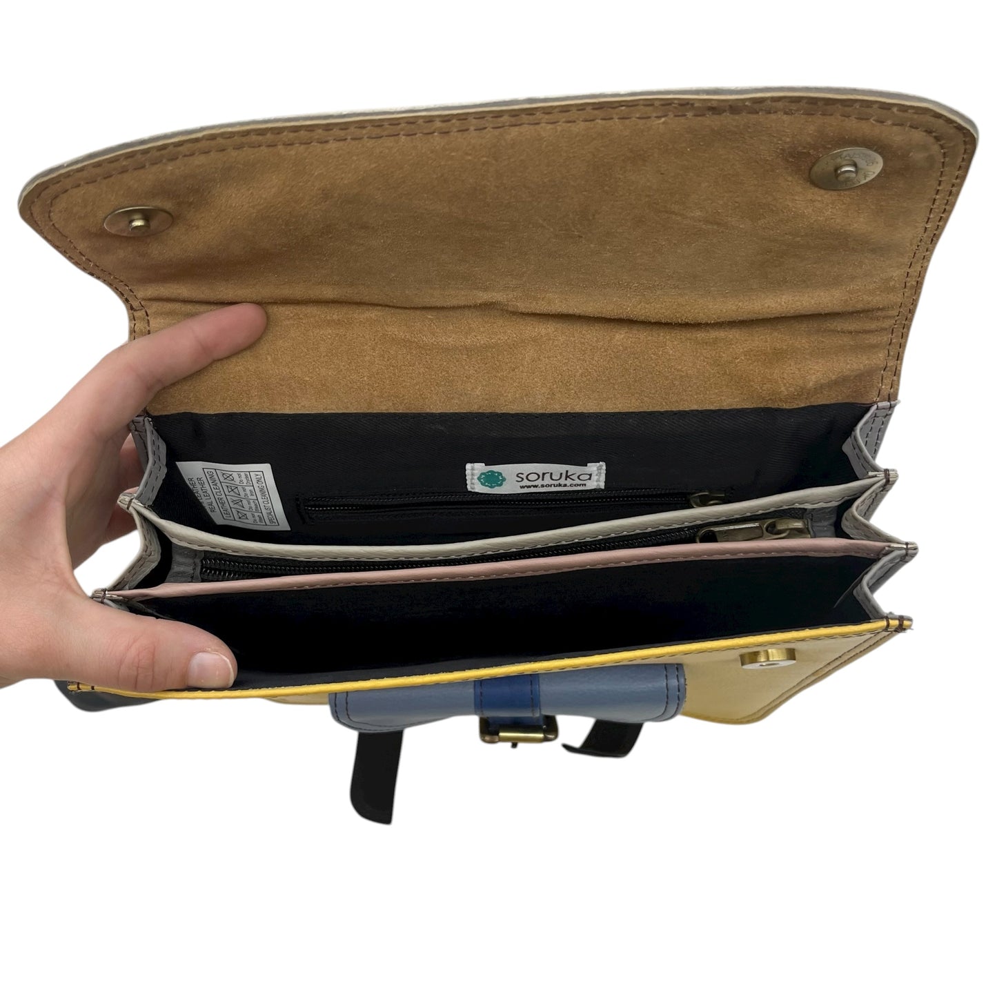 Crossbody Leather By Clothes Mentor In Multi, Size:Medium