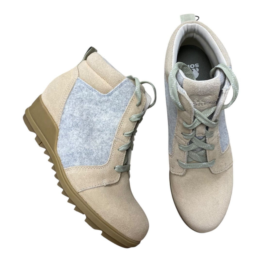 Boots Designer By Sorel In Grey & Tan, Size:8