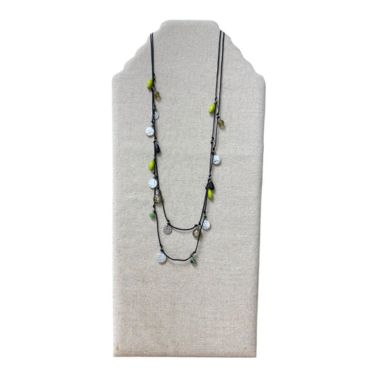 Necklace Layered By Cme In Brown & Green