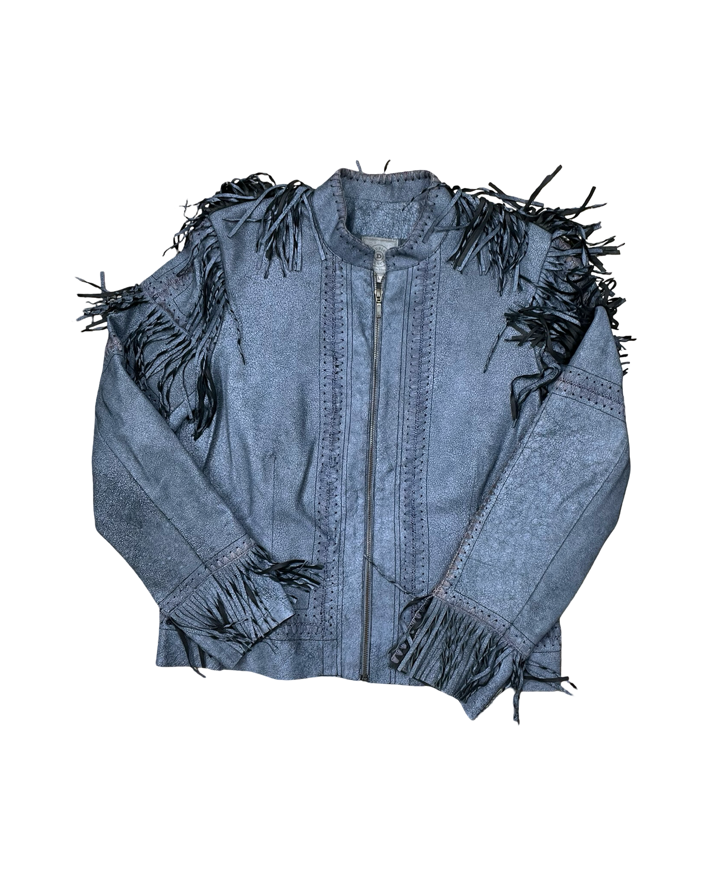 Jacket Leather By Double D Ranch In Blue, Size:L