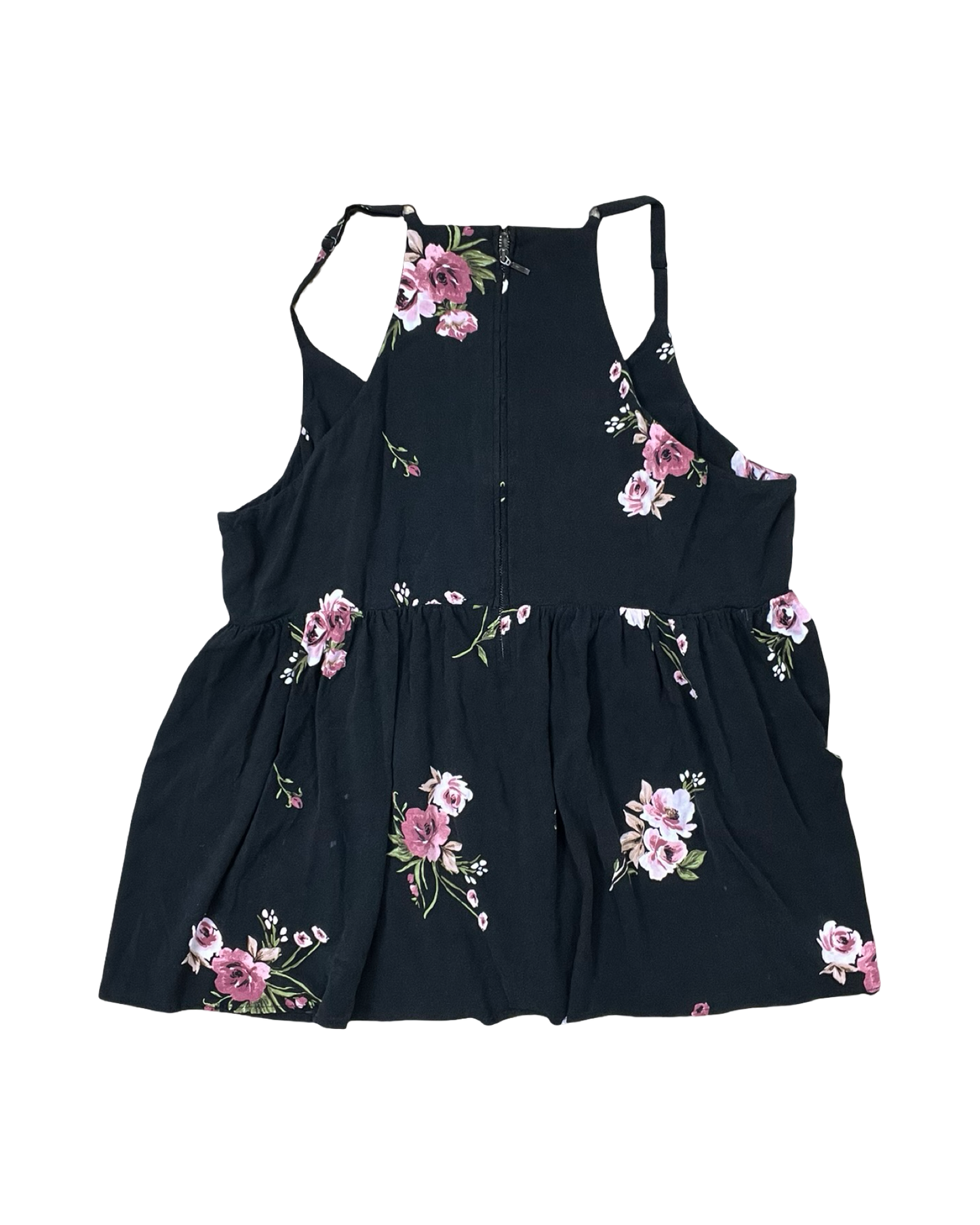 Top Sleeveless By Torrid In Black & Pink, Size:1X