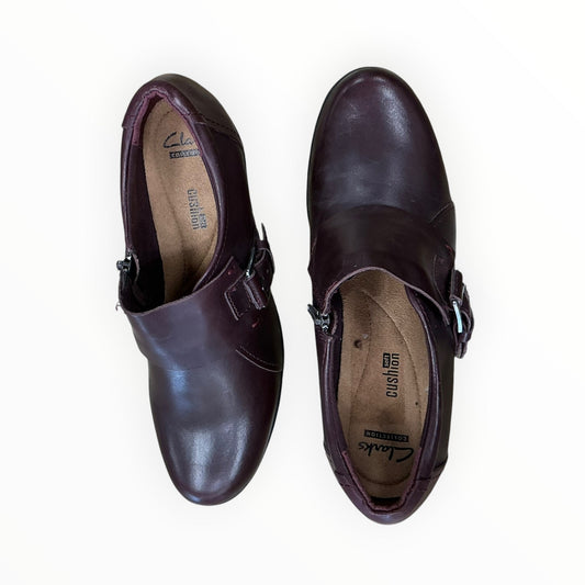Shoes Heels Block By Clarks In Brown, Size:9