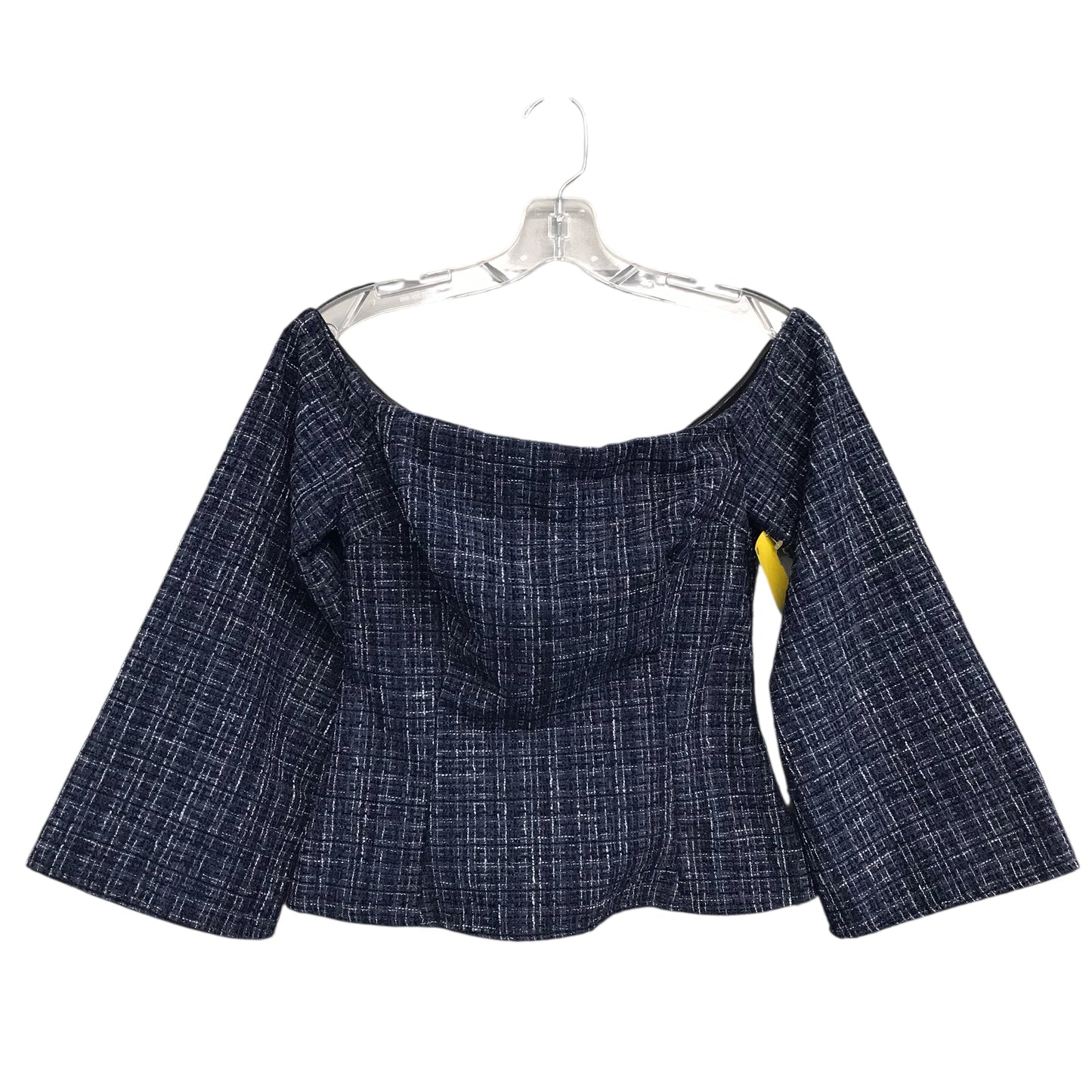 Top 3/4 Sleeve By Zara In Plaid Pattern, Size:S