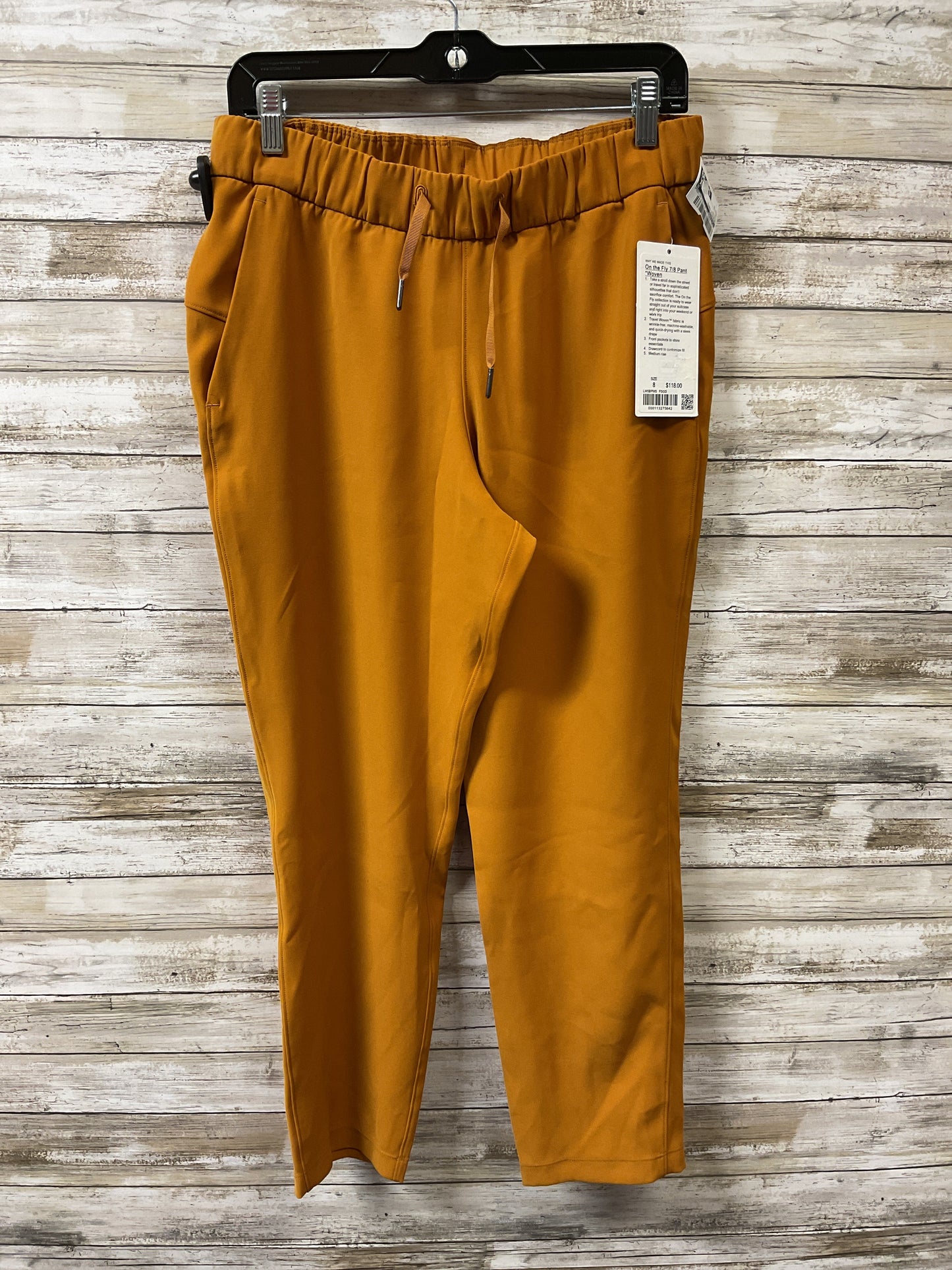 Athletic Pants By Lululemon In Yellow, Size:8
