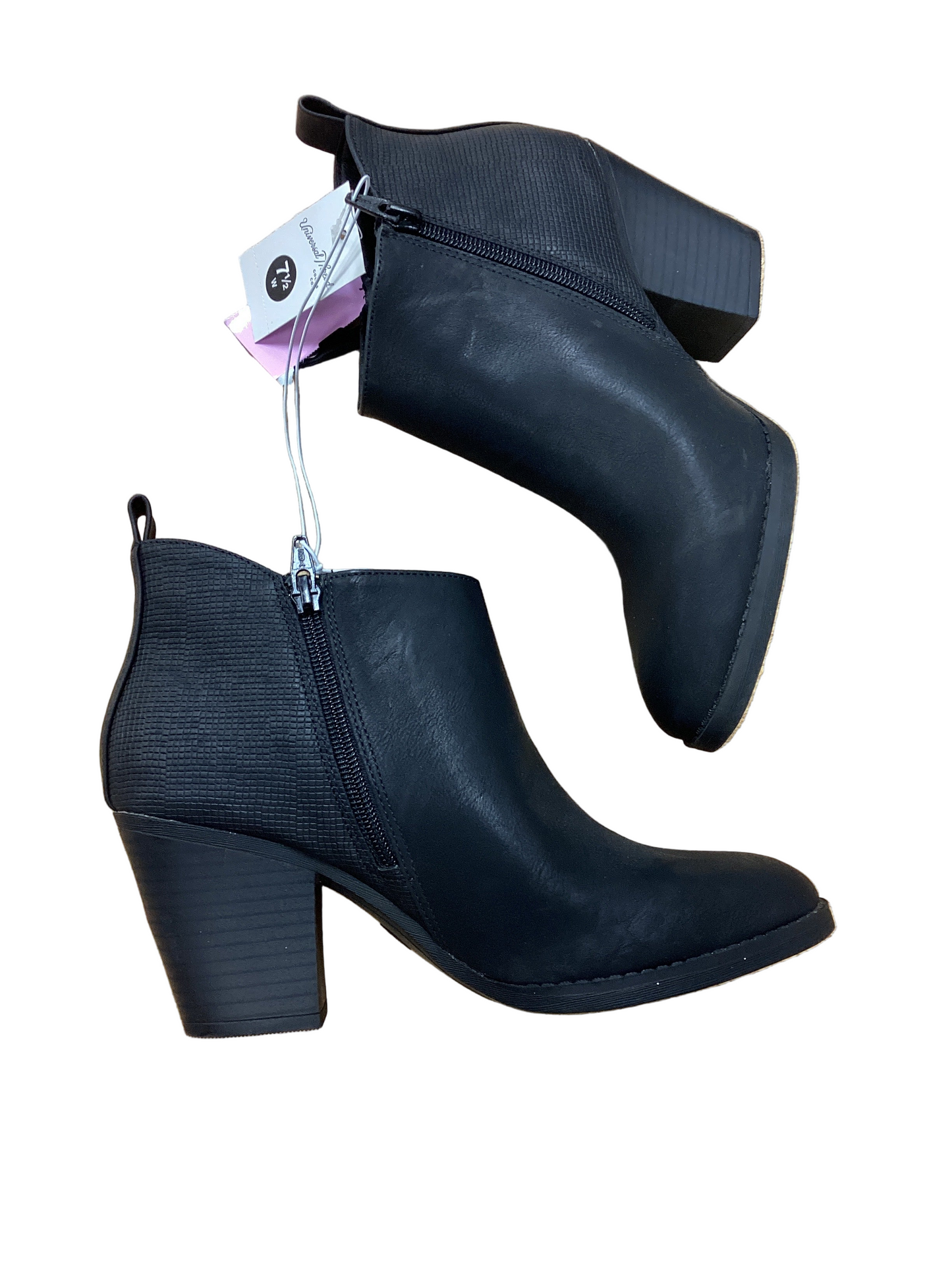 Boots Ankle Heels By Universal Thread In Black, Size:7.5