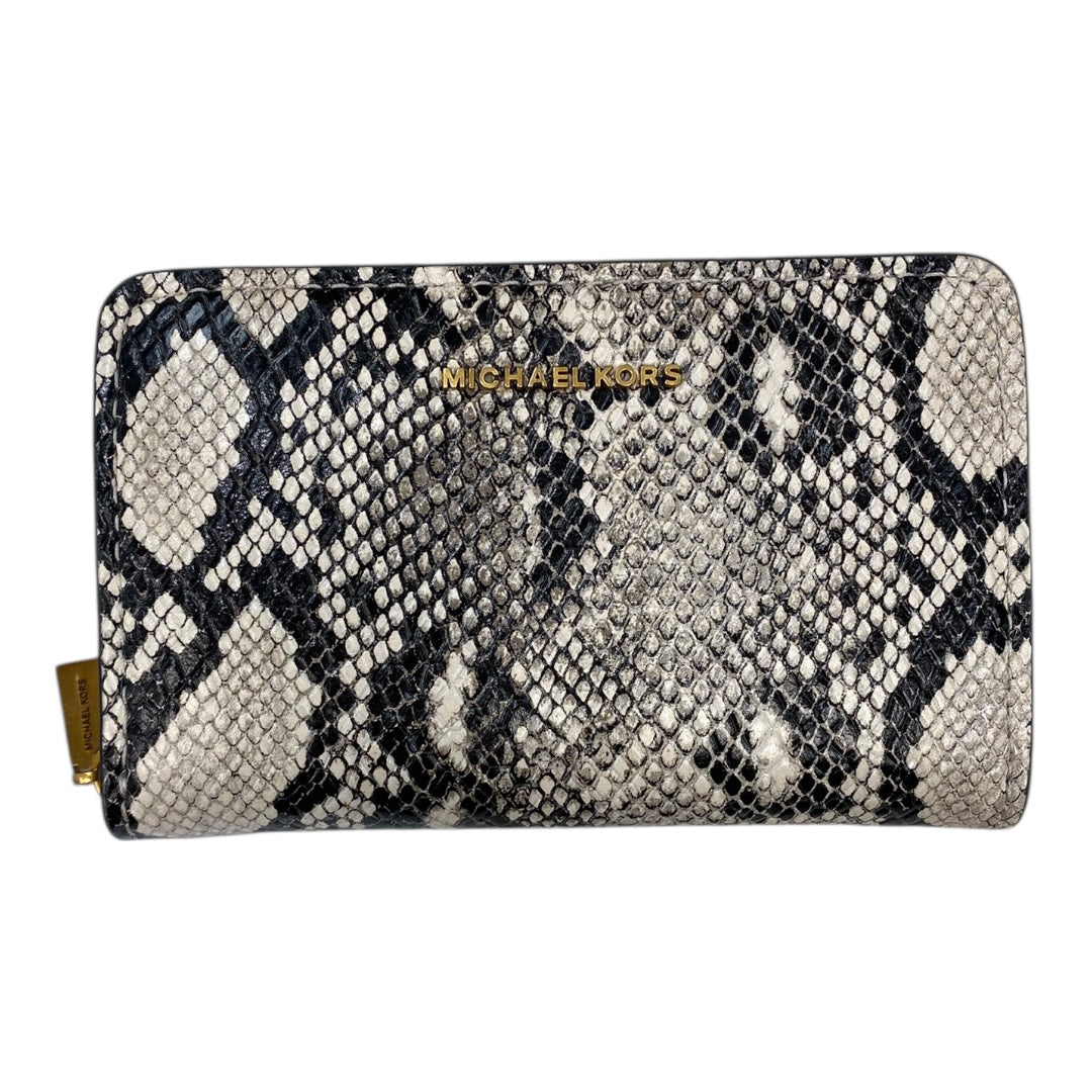 Wallet Designer By Michael Kors In Snakeskin Print, Size:Small